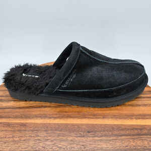 Koolaburra by Ugg Slippers Men's 11 Black Suede Leather Slip On Comfort Shoes